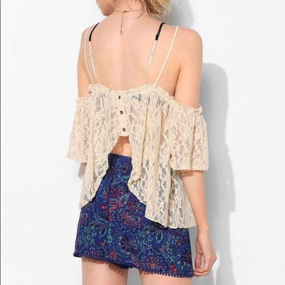 UO Kimchi Blue Lace Bohemian Sheer Blouse, Medium - Picture 13 of 13